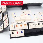 Resim Yetişkin Rummy Taş Oyun Seti - Doğum Günü, Ev Açılış, Emeklilik, Bekarlığa Veda Partisi Oyunu - Plastik Numaralı Kartlar, Noel, Şükran Günü, Yılbaşı için İdeal - 18+ Yaş için Strateji Masa Oyunu, Elektriksiz, Jokercardlı, Tüysüz 