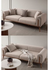 Resim Riva 3'lü Koltuk Sütlü Kahve Sütlü Kahve 