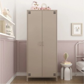 Resim Furni 24 Pera Metal Elbise Dolabı, Soyunma Dolabı, Iki Kapılı, 80,50 x 50 x 189,50 cm 