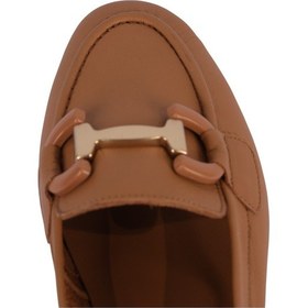Resim Kadın Hakiki Deri Tokalı Klasik Loafer Babet Ayakkabı Napa-aes22203 165 