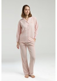 Resim Pierre Cardin Kadın Pembe Gömlek Pijama Pc9020-s-v1 Pembe 
