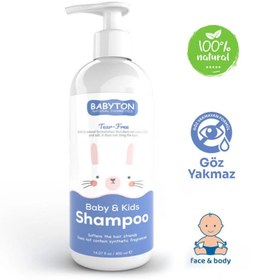 Resim Babyton Göz Yakmayan Doğal Bebek ve Çocuk Şampuanı 400ml 