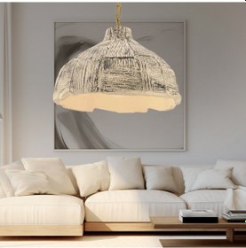 Resim Balas Beton Tekli Tasarım, Retro, Modern Sarkıt Avize Eskitme 