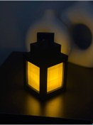 Resim Dijital Hane Modern Siyah Fener Tasarımlı LED Lamba – Sıcak Sarı Işık MineCraft Lamba 