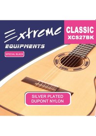 Resim Extreme Xcs27bk Siyah Klasik Gitar Teli Özel Siyah Naylon Farklı Bir Tını 