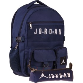 Resim Jordan Air Brooklyn Navy Blue Lacivert Ikili Sırt Çantası ve Kalemlik Seti - Erkek Çocuk - SETJA-Q3184C 