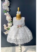 Resim Dantelli Kız Bebek Elbise PNPN152 