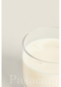 Resim El İşçiliği Cam Vazo İçerisinde El İşçiliği Mum Lavanta Kokulu 19cm X 20cm Dev Boy Bej 