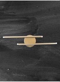 Resim Fer Avize Asya Modern Tasarım Eskitme Renk Gün Işığı Ledli Banyo - Mutfak - Salon Led Duvar 2 Li Aplik 