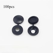 Resim Sunshine011 100 Adet Siyah Rv Dekoratif Delik Tıkacı Kendinden Vidalama Vida Başlığı Kapak 