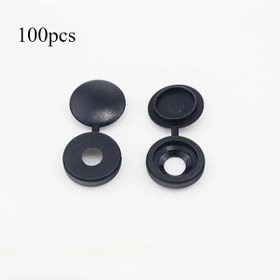 Resim Sunshine011 100 Adet Siyah Rv Dekoratif Delik Tıkacı Kendinden Vidalama Vida Başlığı Kapak 