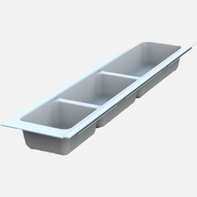 Resim Adilon Üç Bölmeli Kaşıklık 10 cm Beyaz 