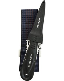 Resim Apnea Attack 9cm Dalış Bıçağı Kol Bantlı Kakıçlı Siyah 