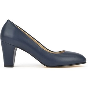 Resim Ziya, Kadın Hakiki Deri Topuklu Ayakkabı 1531030z2514 Lacivert 1431030z25014 200 Lacivert 