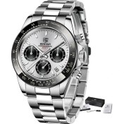 Resim Hanyang Beyaz Siyah Relojes Hombre 2021 Benyar Yeni Saatler Erkekler Lüks Marka Chronograph Erkek Spor Saatler Su Geçirmez Paslanmaz Çelik Kuvars Izle (Yurt Dışından) 