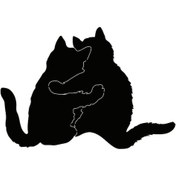 Resim Arkadaş Kediler Oto Motor Laptop Duvar Folyo Sticker 25x17 Cm 