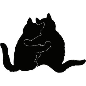 Resim Arkadaş Kediler Oto Motor Laptop Duvar Folyo Sticker 25x17 Cm 