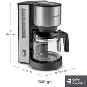 Resim Karaca FreshBrew Inox Filtre Kahve Makinesi 