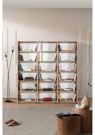 Resim 8325 Evm Kitaplık , Kapaksız , 18 Bölmeli , 15 Raflı , Sepet , Ofis , Çalışma Odası , Salon Diğer 