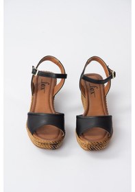 Resim Fox Shoes Siyah Dolgu Topuklu Kadın Ayakkabı K674192209 