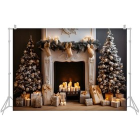 Resim Padalink Noel Temalı 2.1x1.5m Fotoğraf Arka Planı Model W-7319 - Poliester Elastik Materyal 