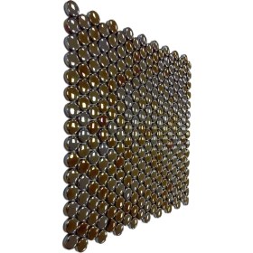 Resim Tüm Yüzeyler Için Ø22MM Janjanlı Siyah, 31.5X31.5CM Fileli Cam Mozaik. (1 M2 Fiyatıdır) 