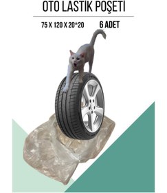 Resim Mert Polimer Oto Lastik Poşeti (75x120x20*20 cm) 6'lı Paket 