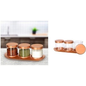 Resim Bronz Baharat Seti Lüx 3lü Set - Elm-01-768333 