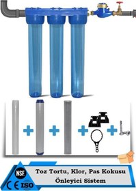 Resim Daire Bina Sayaç Girişi 20" İnc 3 Aşama Su Arıtma (Tortu , Çamur , Kireç Önleyici Yumuşatma Sistemi) 