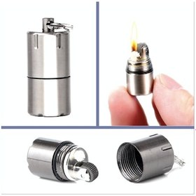 Resim Omeniv Omeniv Mini Benzinli Çakmak Anahtarlık Kolye Kamp Outdoor 