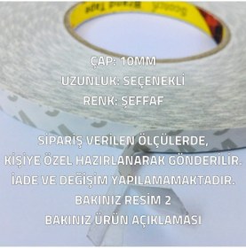 Resim 10 MM 1mt Çift Taraflı Bant Ekran Cam Kasakapak Tamir Bantı-şeffaf 1 Metre-Tamir Seti Hariç 