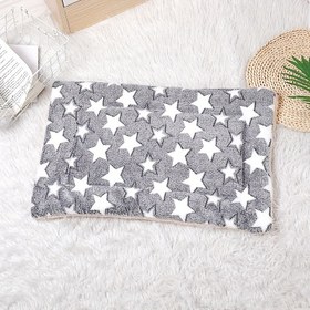 Resim 1 adet kalınlaştırılmış peluş dört mevsim yıldız desenli evcil hayvan yatağı pedi - küçük, orta ve büyük köpekler ile kediler için uygun rahat uyku pedi 