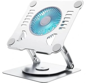 Resim Storemax Soğutuculu Notebook ve Laptop Stand Yüksekliği Ayarlanabilir Fanlı Tutucu 10-17 Inç Notebooklar ile Uyumlu 360 Derece DÖNER%100 Tok Alüminyum Alaşımlı Katlanır CZY524 (CZY524 - Silver) 