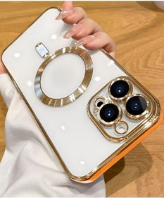 Resim Fibaks İphone 13 Pro Max Uyumlu Kılıf Kamera Lens Korumalı Magsafe Şarj Kilifi Şeffaf Renkli Yumuşak Kapak 