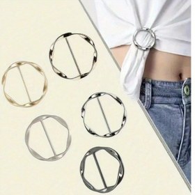 Resim Premium 5 Parça Alaşım Çok Amaçlı Eşarp Tokası/Kemer Tokası - Kaymaz, Stabil ve Kolay Kullanımlı, Kızlar İçin Şık ve Pratik Hediye Seçeneği 