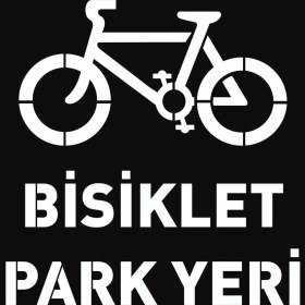 Resim Boyama Şablonu Bisiklet Park Yeri Kompozit 100x100cm 