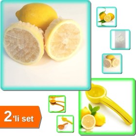 Resim Hereveoyuncak 50 Adet Limon Bonesi + Limon Sıkacağı - Sıkma Işlevli Limonatör - Pratik Kullanım - 2li Set J0H0P1 
