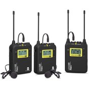 Resim LENSGO Lwm-328c Kablosuz Ikili Yaka Mikrofonu Seti 