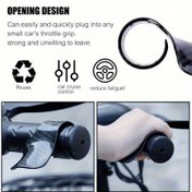 Resim Elektrikli Scooters ve Motosikletler için Karbon Fiber Throttle Grip Yardımcı Klipsi - Zorlanmadan Akseleratör, Cruise Kontrolü ve Güç Yardımı, Sokak-Tur Motosiklet Aksesuarları, Throttle Kontrol Yardımı | Şık Kolu Tutma | Dayanıklı Plastik 