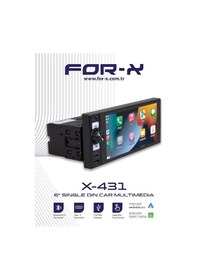 Resim X-431 6 Tek Din Carplay Android Auto Multimedya Ahd Kamera Tüm Araçlara Uygun 6" 