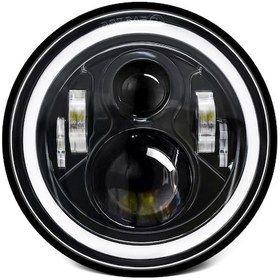 Resim Neevoyu 7 İnç Araba/motosiklet Led Farı H4 Bağlantı 180w 9-30v Ip67 Sarı Beyaz Işık 50000 Saat Ömürlü Tek Adet 