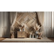 Resim Venspor Rustik ve Şık Salon Arkaplanı, 200x150cm, Fon, Duvar Örtüsü 