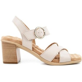 Resim Muya Abydos Anatomik Taban Kadın Sandalet Krem 