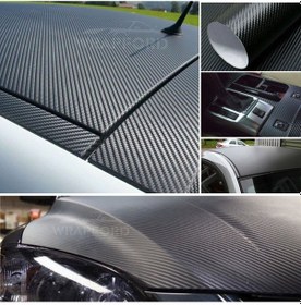 Resim Carbon Karbon Folyo Araç Kaplama - Trim - Direk - Tavan Kaplama Dekor Folyo 152cm X 100cm Sarı 