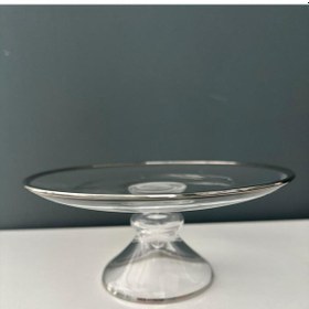 Resim Decorıum Cam Ayaklı 21 Cm Servis Tabağı Dalıa Platin M06453-ab 