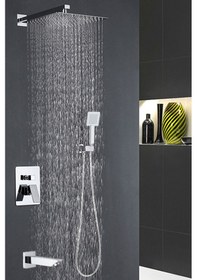 Resim Banyo Bataryası Dahil Ankastre Panel Duş Seti Krom 