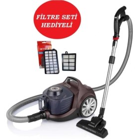 Resim Arnica Tesla Premium Ergo Active Toz Torbasız Elektrikli Süpürge Maun Kahve ET14340 