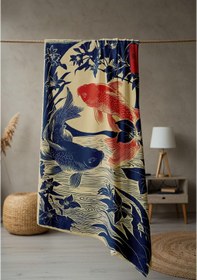 Resim Dijital Baskı Plaj Deniz Havlusu Modern Desenli Peştamal 80x160 Cm Hvl0064 Renkli 