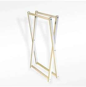 Resim HOLTECH Ahşap Çamaşır Kirli Sepeti, Oyuncak Sepeti-Bez AHŞAP BEYAZ 