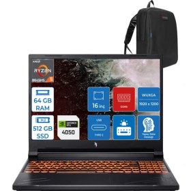 Resim Acer Nitro ANV16 Ryzen 5 8645HS 64GB Ddr5 512GB SSD 6GB/RTX4050/85W WIN11PRO 16" Wuxga 165Hz Taşınabilir Bilgisayar NHQRVEYP17 + Zettausbbellek 